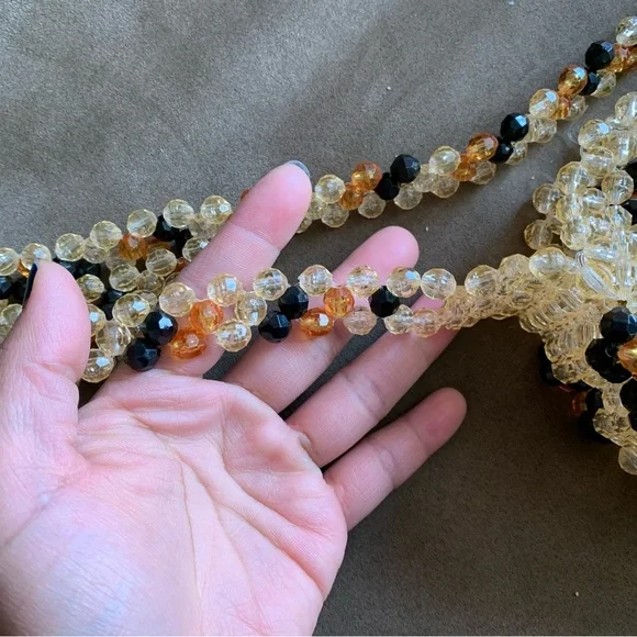 Susan Alexandra Leopard Heart Beaded Crossbody Shoulder Bag Purse - Picture 8 of 15